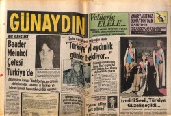 Günaydın Gazetesi 8 Ekim 1978 - İzmirli Sevil , Türkiye Güzeli Seçildi... GZ72358 - 2