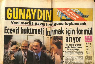 Günaydın Gazetesi 8 Haziran 1977 - Necmettin Erbakan,Bu Takdiri İlahi Allahtan Gelene Rıza Göstereceğiz GZ58286 - 1