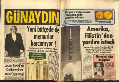 Günaydın Gazetesi 8 Kasım 1979 - Amerika Filistinden Yardım İstedi GZ58239 - 1