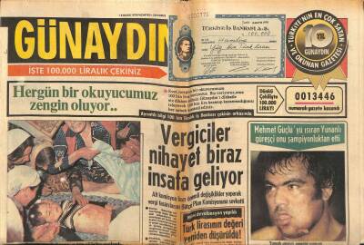 Günaydın Gazetesi 8 Mayıs 1978 - Mehmet Güçlüyü Isıran Yunanlı Onu Şampiyonluktan Etti GZ56059 - 1