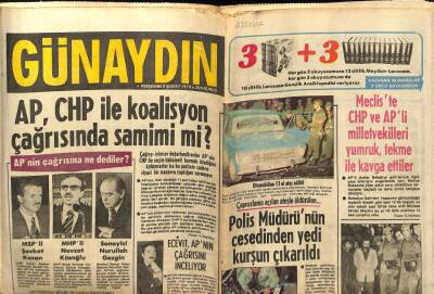 Günaydın Gazetesi 8 Şubat 1979 - Ziya Ül Hak Buttonun Affını İsteyen Ecevite Cevap Vermedi GZ56777 - 1