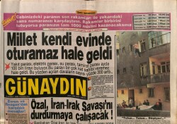 Günaydın Gazetesi 8 Şubat 1988 - Özal,İran Irak Savaşını Durdurmaya Çalışacak GZ64196 - 2