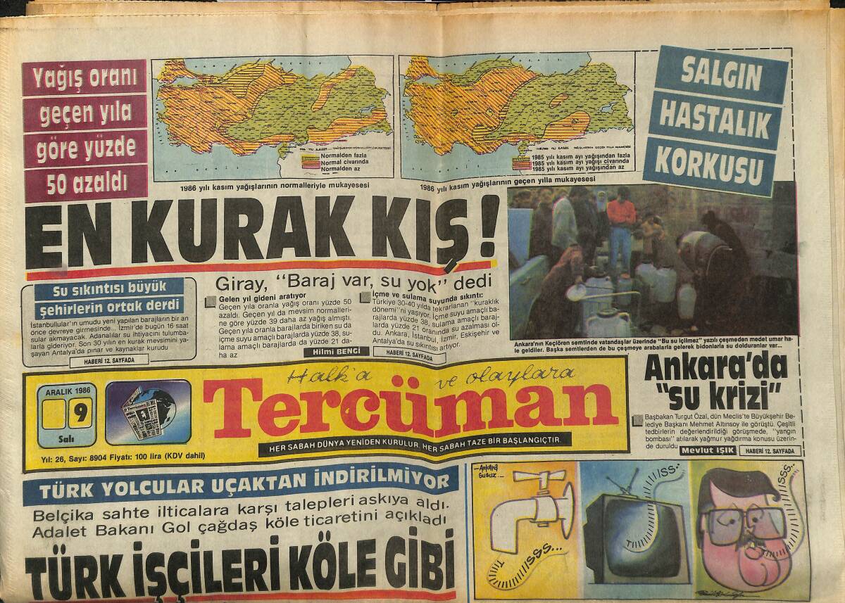 Tercüman Gazetesi 9 Aralık 1986 - Galatasaray Lisesi 505. Kuruluş Balosunda Ünlü İsimler Vardı - Fenerbahçe Barut Fıçısı GZ152099 - 1