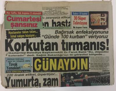 Günaydın Gazetesi 9 Eylül 1990 - Bağırsak Enfeksiyonuna Günde 100 Kurban Veriyoruz GZ13138 - 1