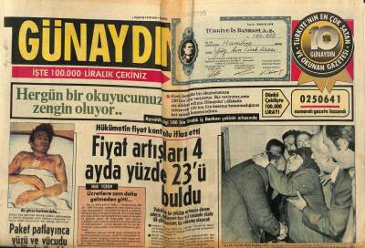 Günaydın Gazetesi 9 Mayıs 1978 - Fatma Girikin 7 Yılda Oynadığı Film 250yi Geçti GZ76429 - 1