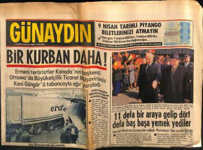 Günaydın Gazetesi 9 Nisan 1982 - Erdoğan Demirören Türkiye Vergi Rekortmeni Benim GZ74229 - 1