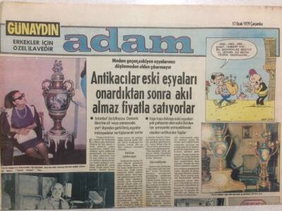 Günaydın Gazetesi Adam Eki 17 Ocak 1979 - Antikacılar Eski Eşyaları Onarıp Satıyor GZ35677 - 1