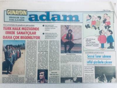 Günaydın Gazetesi Adam Eki 2 Mart 1979 - Türk Halk Müziğinde Erkek Sanatçılar,Kamil Sönmez GZ40564 - 1