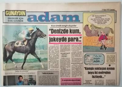 Günaydın Gazetesi Adam Eki 21 Ekim 1978 Denizde Kum Jokeyde Para -GZ33163 - 1