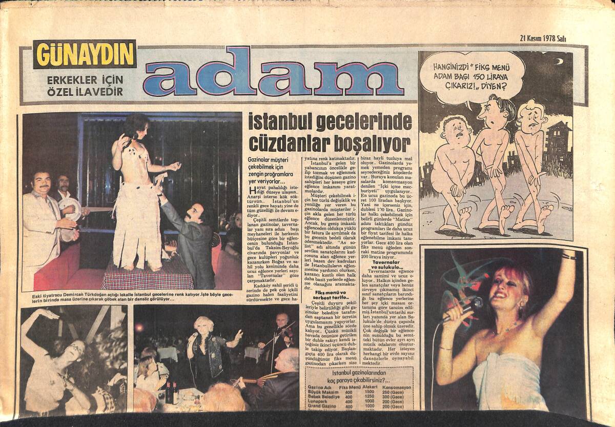 Günaydın Gazetesi Adam Eki 21 Kasım 1978 - Tanju Okan , Sezer Güvenirgil'in Koruyucusu Oldu... GZ147583 - 1
