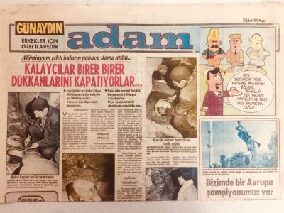 Günaydın Gazetesi Adam Eki 25 Şubat 1979 - Kalaycılar Dükkanları Kapatıyor GZ38937 - 1