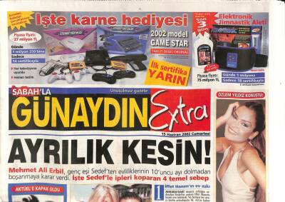 Günaydın Gazetesi Ekstra Eki 15 Haziran 2002 - Özcan Deniz 6 Kadınla Yaşıyorum GZ80197 - 1