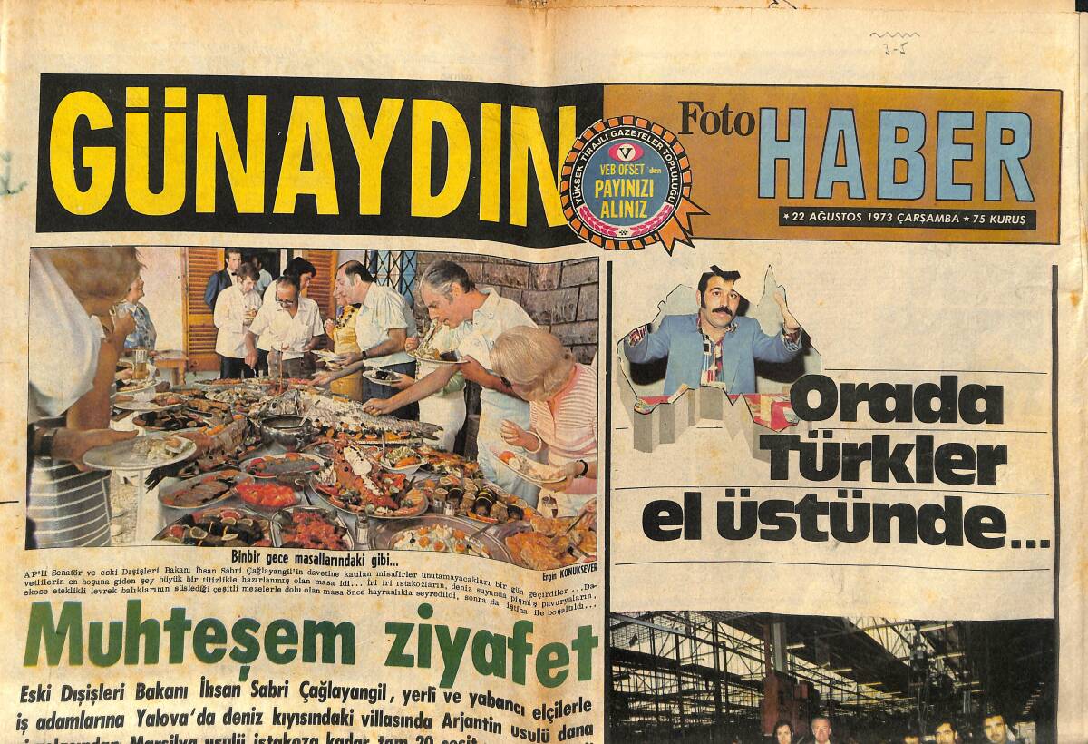 Günaydın Gazetesi Foto Haber 22 Ağustos 1973 - Türkiye'nin En Güzel Üç Kızı Seçildi - Çağlayangil Ve Vehbi Koç GZ152123 - 1
