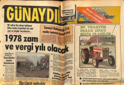 Günaydın Gazetesi Foto Haber Eki 1 Aralık 1977 - Erbakan AP ve MHP Bizim Bu Hükümeti Bozmamızı İstiyor Dedi GZ55832 - 1