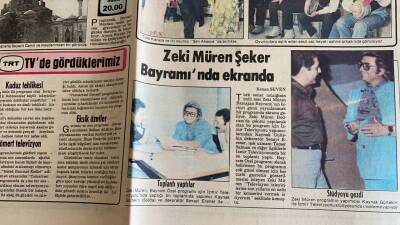 Günaydın Gazetesi Foto Haber Eki 13 Ağustos 1978 - Zeki Müren Şeker Bayramında Ekranda GZ72275 - 2