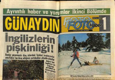 Günaydın Gazetesi Foto Haber Eki 14 Ocak 1975 - Tülin Eren , Kayak Yaparken Ayağını Kırdı ! GZ73937 - 1