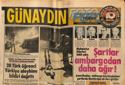 Günaydın Gazetesi Foto Haber Eki 16 Ağustos 1978 - Sirkeci Garında Basın Toplantısı - Özel Otoların Gün Aşırı Trafiğe Çıkmaları İstendi GZ93519 - 1