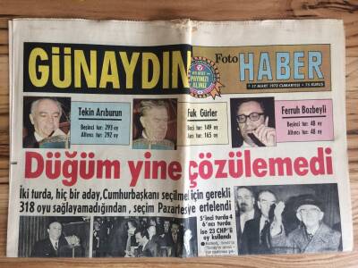 Günaydın Gazetesi Foto Haber Eki 17 Mart 1973 - İnönü Dün Mecliste Mide Spazmı Geçirdi GZ72871 - 1