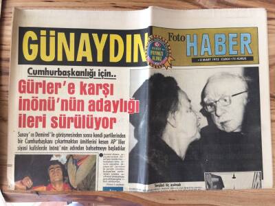 Günaydın Gazetesi Foto Haber Eki 2 Mart 1973 - Gürlere Karşı İnönünün Adaylığı İleri Sürülüyor GZ72823 - 2