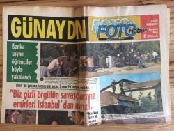 Günaydın Gazetesi Foto Haber Eki 26 Mayıs 1977 - İzmirde Çatışma Sonucu Ele Geçen 5 Anarşist Soyguncusu Biz Gizli Örgütün Savaşçılarıyız GZ72780 - 2