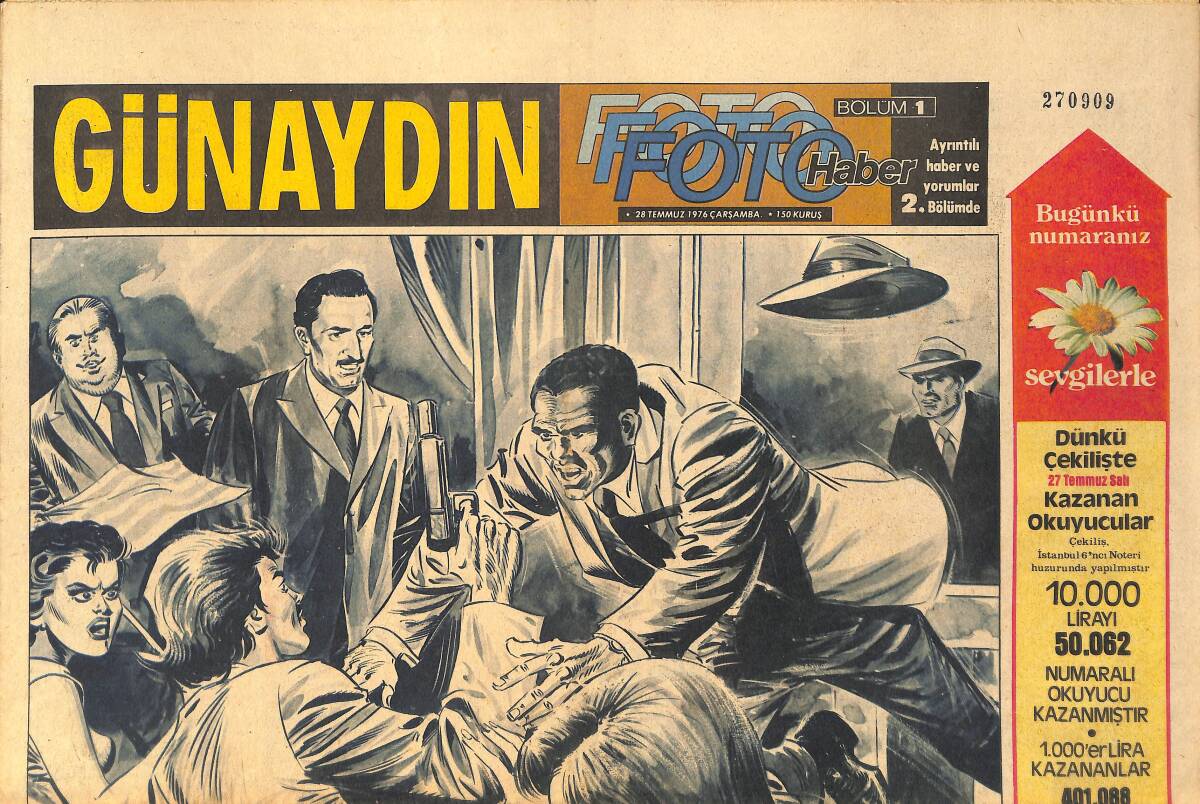 Günaydın Gazetesi Foto Haber Eki 28 Temmuz 1976 - Mehmet Suvar , Şampiyon Halterciden 72,5 Kilo Daha Az Kaldırabildi ! - GZ159181 - 1