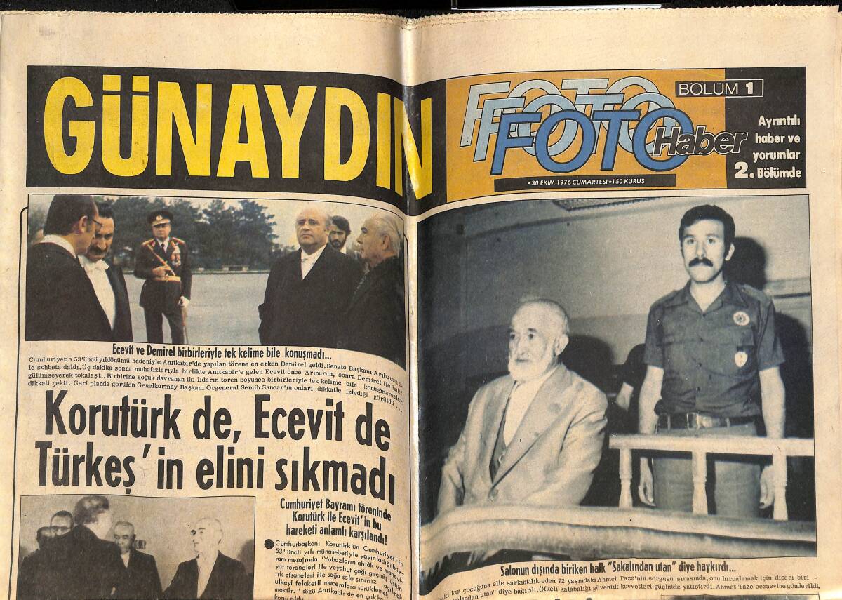Günaydın Gazetesi Foto Haber Eki 30 Ekim 1976 - Konuk Sanatçı Hülya Koçyiğit - Cenk Koray Hafta Sonu'na Transfer Oldu! GZ146487 - 1