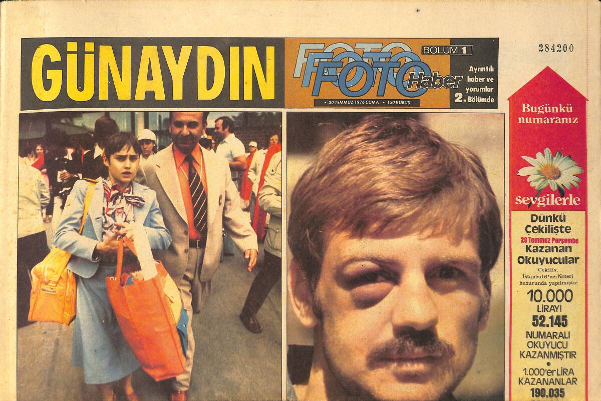 Günaydın Gazetesi Foto Haber Eki 30 Temmuz 1976 - Dixan Deterjan Reklamı - Amerika'da Günün Adamı Ecevit ! GZ159191 - 1