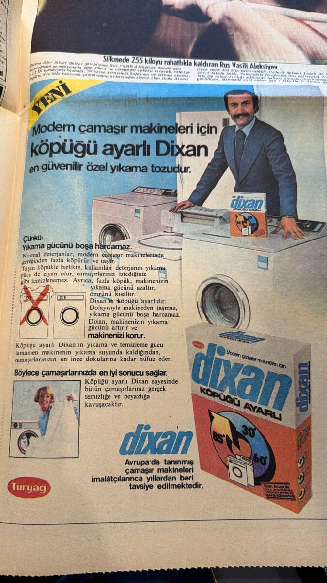Günaydın Gazetesi Foto Haber Eki 30 Temmuz 1976 - Dixan Deterjan Reklamı - Amerika'da Günün Adamı Ecevit ! GZ159191 - 2