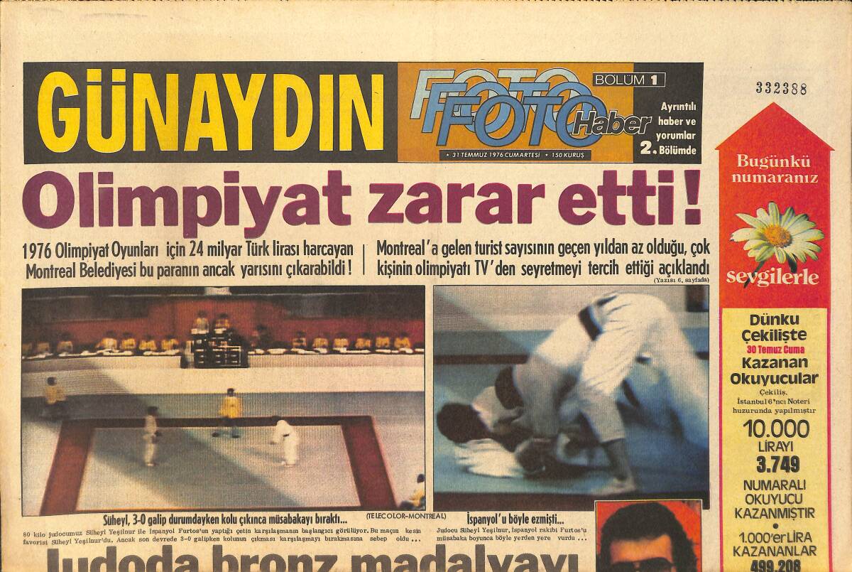 Günaydın Gazetesi Foto Haber Eki 31 Temmuz 1976 - Stüdyo İstanbul'a Gökben İki Parça İle Katılıyor GZ159182 - 1
