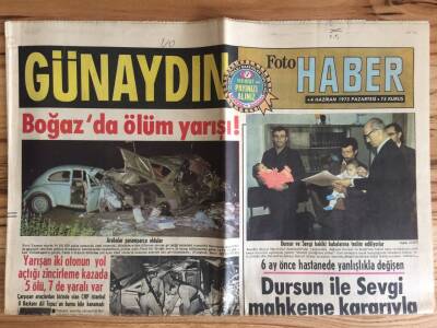 Günaydın Gazetesi Foto Haber Eki 4 Haziran 1973 - Ünlü İngiliz Otomobil yarışçısı J. Clarke Kaza Sonunda Öldü GZ72867 - 2