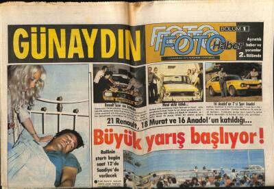 Günaydın Gazetesi Foto Haber Eki 5 Haziran 1975 - Cüneyt Arkın Az Daha Tetanoz İğnesinden Ölüyordu GZ73880 - 1