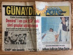 Günaydın Gazetesi Foto Haber Eki 8 Temmuz 1977 - Demireli En Çok MSPdeki Sivri Gruplar Uğraştıracak GZ72778 - 2