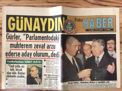 Günaydın Gazetesi Foto Haber Eki 9 Mart 1973 - Fatma Giriki Osman Kibar Uğurladı GZ72829 - 1
