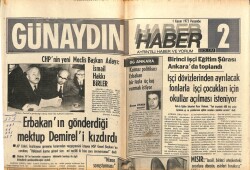 Günaydın Gazetesi Haber 2 Eki 1 Kasım 1973 - Erbakanın Gönderdiği Mektup Demireli Kızdırdı GZ102428 - 2