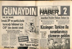 Günaydın Gazetesi Haber 2 Eki 11 Mart 1975 - Kissinger Türkiye İle Sorunlarımızı Çözmeye Geldim GZ102401 - 1