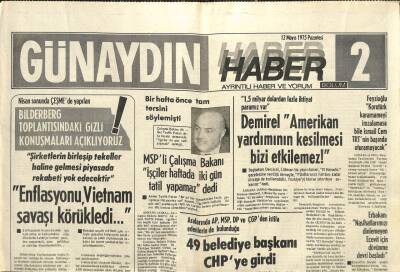 Günaydın Gazetesi Haber 2 Eki 12 Mayıs 1975 - Sağlık Sigortasından Bütün Vatandaşlar Yararlanacak GZ102346 - 1