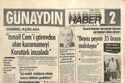Günaydın Gazetesi Haber 2 Eki 13 Mayıs 1975 - Çağlayangil İle Bitsios Arasındaki Görüşme Kesinleşti GZ102347 - 2