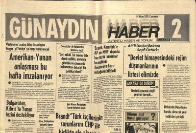 Günaydın Gazetesi Haber 2 Eki 14 Nisan 1976 - İranda Suni Fiyat Artıran 500 İşadamı Tutuklandı GZ102392 - 1