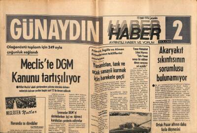 Günaydın Gazetesi Haber 2 Eki 15 Eylül 1976 - Yunanistan , Tank Ve Uçak Sanayii Kurmak İçin Harekete Geçti GZ102460 - 1