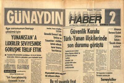 Günaydın Gazetesi Haber 2 Eki 18 Ağustos 1976 - Osmanlılar Navarinde 6000 Ölü 4000 Yaralı Verdiler GZ102377 - 2