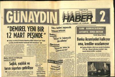 Günaydın Gazetesi Haber 2 Eki 2 Aralık 1975 - Türk Bankacılığında Lotarya Sona Eriyor GZ102367 - 1