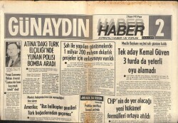 Günaydın Gazetesi Haber 2 Eki 2 Kasım 1975 - Atinadaki Türk Elçiliğinde Yunan Polisi Bomba Aradı GZ102454 - 1