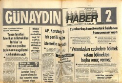 Günaydın Gazetesi Haber 2 Eki 2 Mart 1975 - AP , Korutürkü Tek Partili Rejim İstemekle Suçladı GZ102400 - 2