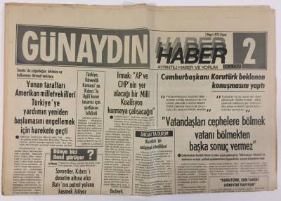 Günaydın Gazetesi Haber 2 Eki 2 Mart 1975 - Türkiye Güvenlik Konseyine Kıbrısla İlgili Karar Tasarısı İçin Şartlarını Bildirdi GZ13172 - 2