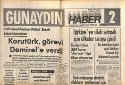 Günaydın Gazetesi Haber 2 Eki 20 Mart 1975 - Makarios , 1959 Garanti Anlaşmaları İle Kıbrıs Anayasasını Suçladı GZ102402 - 2