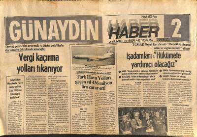 Günaydın Gazetesi Haber 2 Eki 22 Ocak 1978 - Türk Hava Yolları Geçen Yıl 436 Milyon Lira Zarar Etti GZ119264 - 1