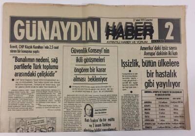 Günaydın Gazetesi Haber 2 Eki 22 Şubat 1975 - Denktaş Makariosun Federasyonu Kabul Etmemesi Ciddiye Alınamaz GZ13211 - 2