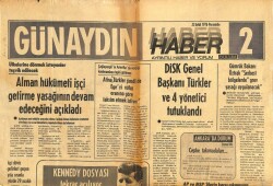 Günaydın Gazetesi Haber 2 Eki 23 Eylül 1976 - DİSK Genel Başkanı Türkler Ve 4 Yönetici Tutuklandı GZ102371 - 1