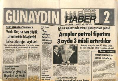 Günaydın Gazetesi Haber 2 Eki 24 Aralık 1973 - Araplar Petrol Fiyatını 3 Ayda 3 Misli Artırdılar GZ102696 - 1