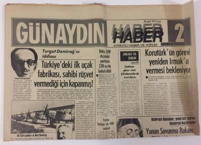 Günaydın Gazetesi Haber 2 Eki 28 Şubat 1975 - Türkiye ,Güvenlik Konseyinden Çıkacak Karardan İyimser GZ13178 - 2